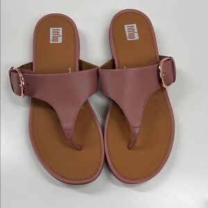 New Fitflop Gracie Toe Post Sandals in Pink Size 8